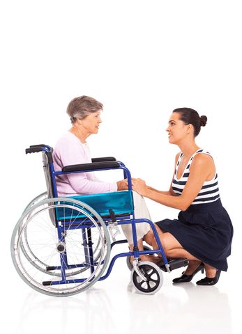 Picture of woman and mother in wheelchair.